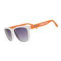 Tennessee Volunteers goodr sunglasses with a white frame, orange arms, and black gradient lenses.